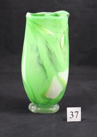 Vase #37 - Green & White 199//280